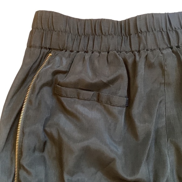 Black Ankle Jogger Track Pants with Zipper Detail Lightweight Size M - Picture 7 of 8